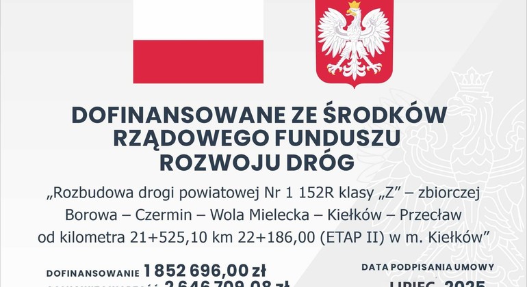 „Rozbudowa drogi powiatowej Nr 1 152R klasy „Z” – zbiorczej Borowa – Czermin – Wola Mielecka – Kiełków – Przecław od kilometra 21+525,10 km 22+186,00 (ETAP II) w m. Kiełków”