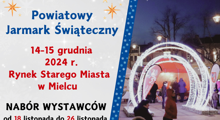 Zapraszamy wystawców na Powiatowy Jarmark Świąteczny 2024!