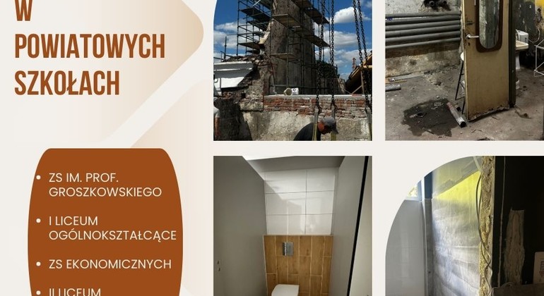 Przegląd inwestycji powiatu w placówkach oświatowych
